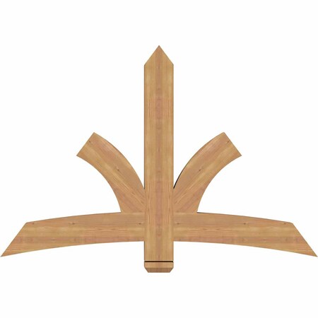 Ekena Millwork Davenport Timber Gable Bracket, Western Red Cedar, 60"W x 40"H x 3 1/2"D x 5 1/2"F, 16/12 Pitch GBW060X40X0406DAV00SWR